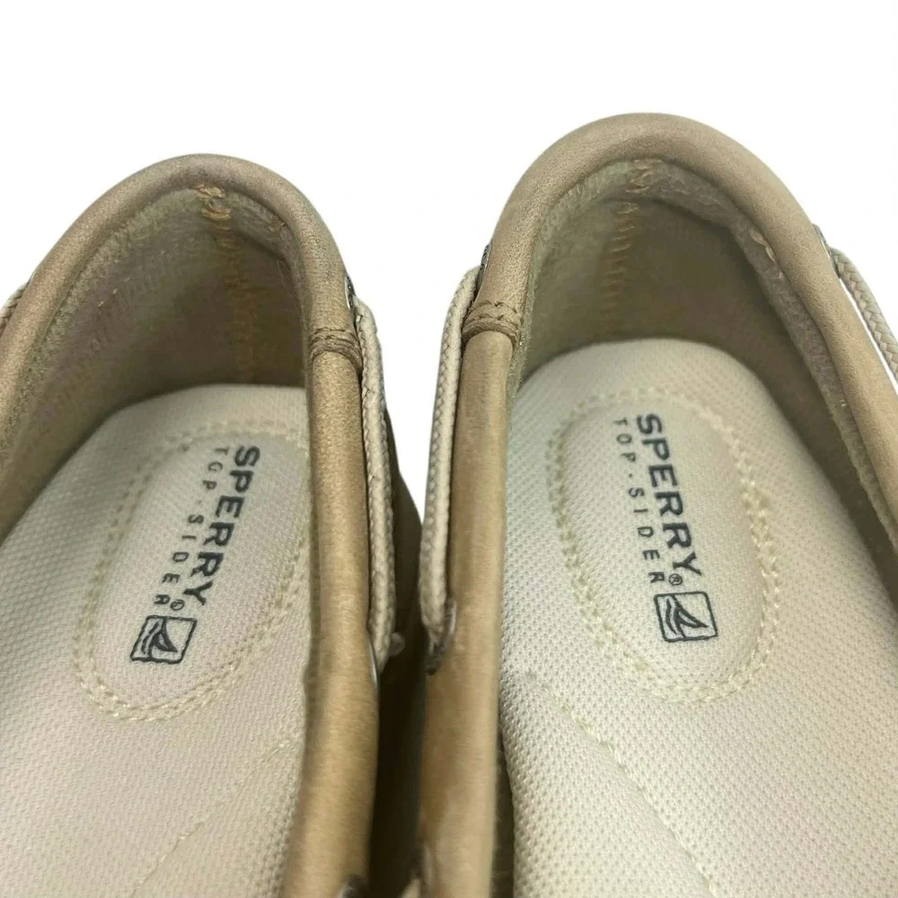 Sperry‎ Top Sider Boat Shoes Tan Leather Mesh Comfort Women's Size 8.5